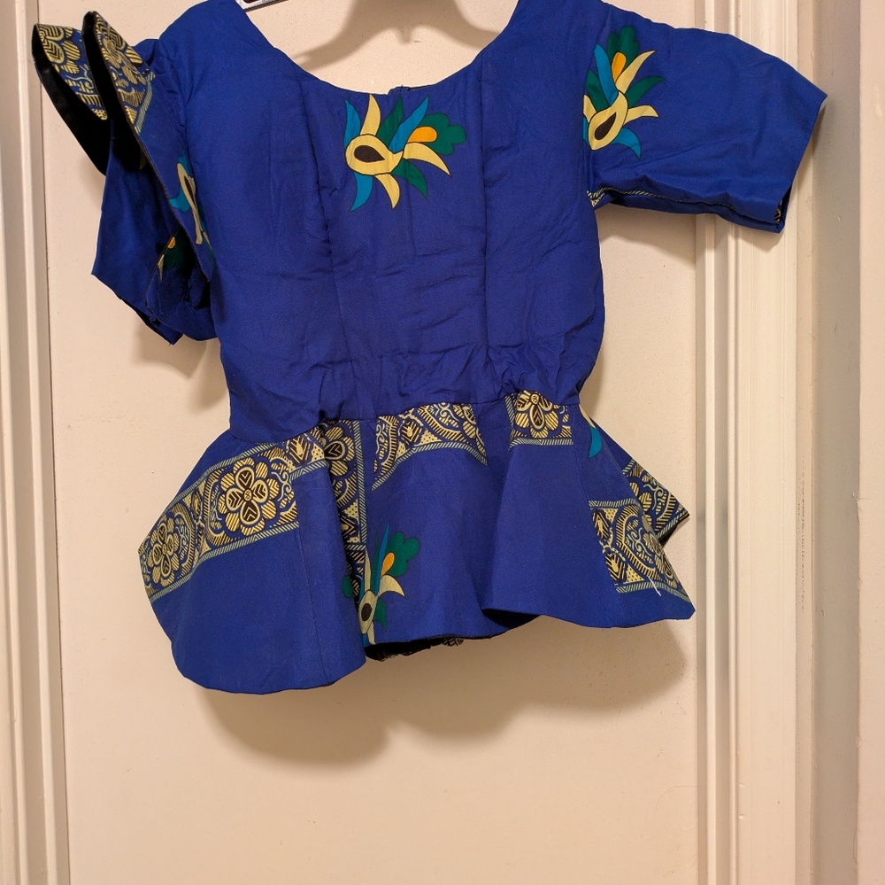 Blue Floral Women's Blouse